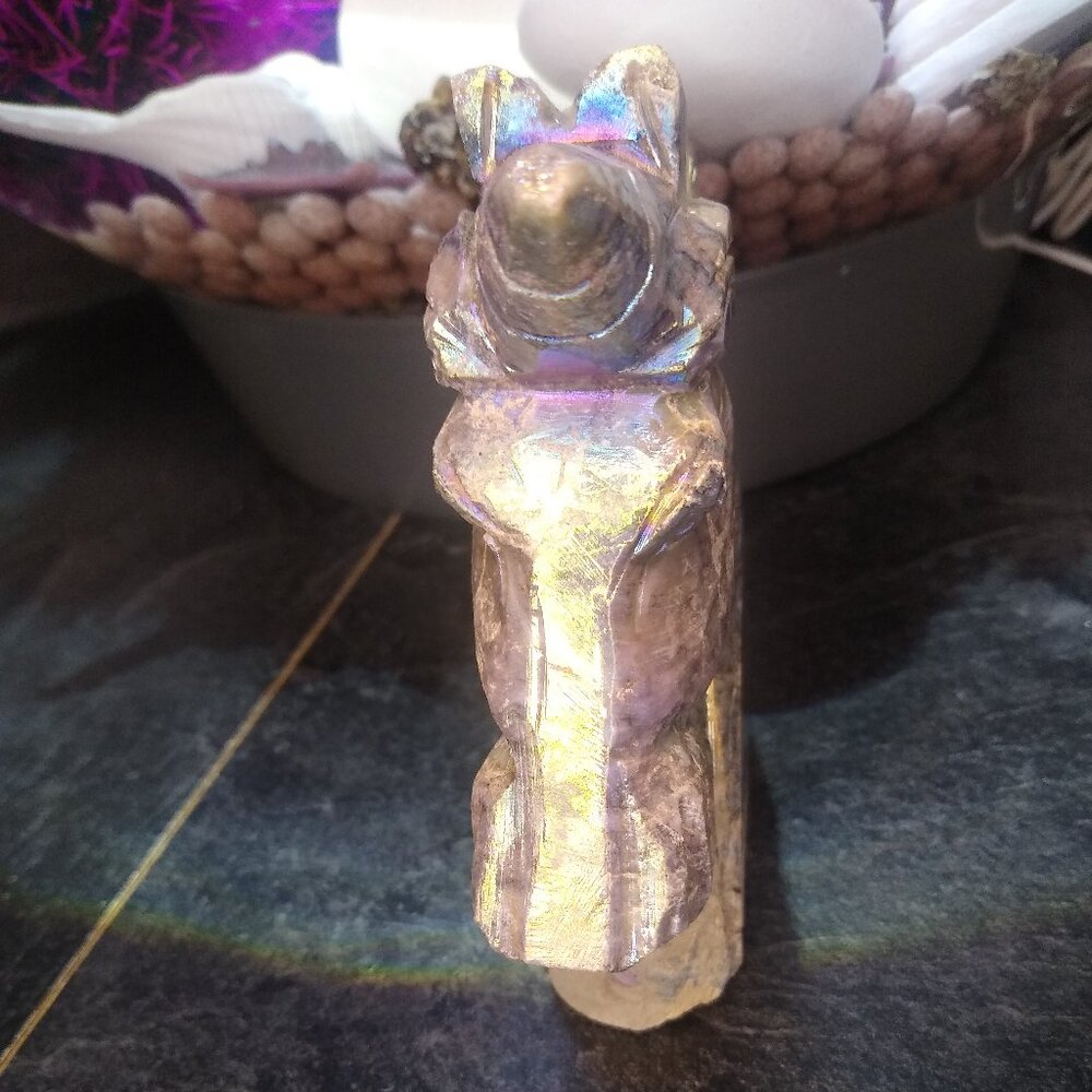 Carved figurine Unicorn made from Aura Sphalerite - Picture 4 of 4